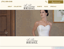 Tablet Screenshot of lareinebride.com